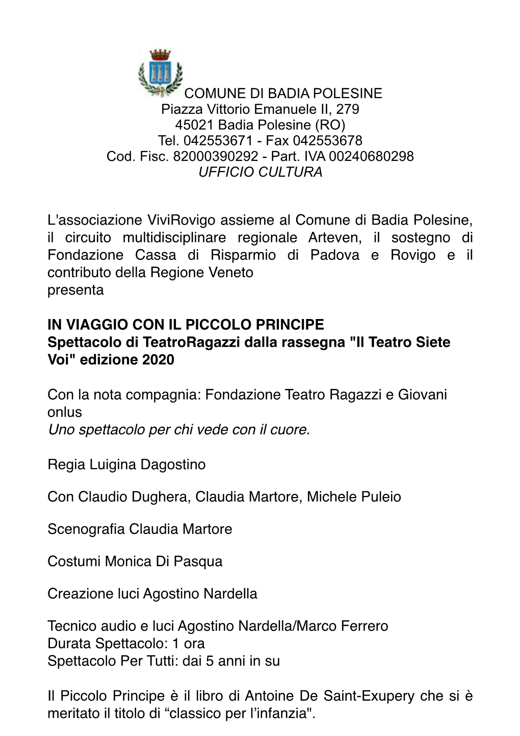 L'associazione Vivirovigo Assieme Al Comune Di Badia Polesine, Il