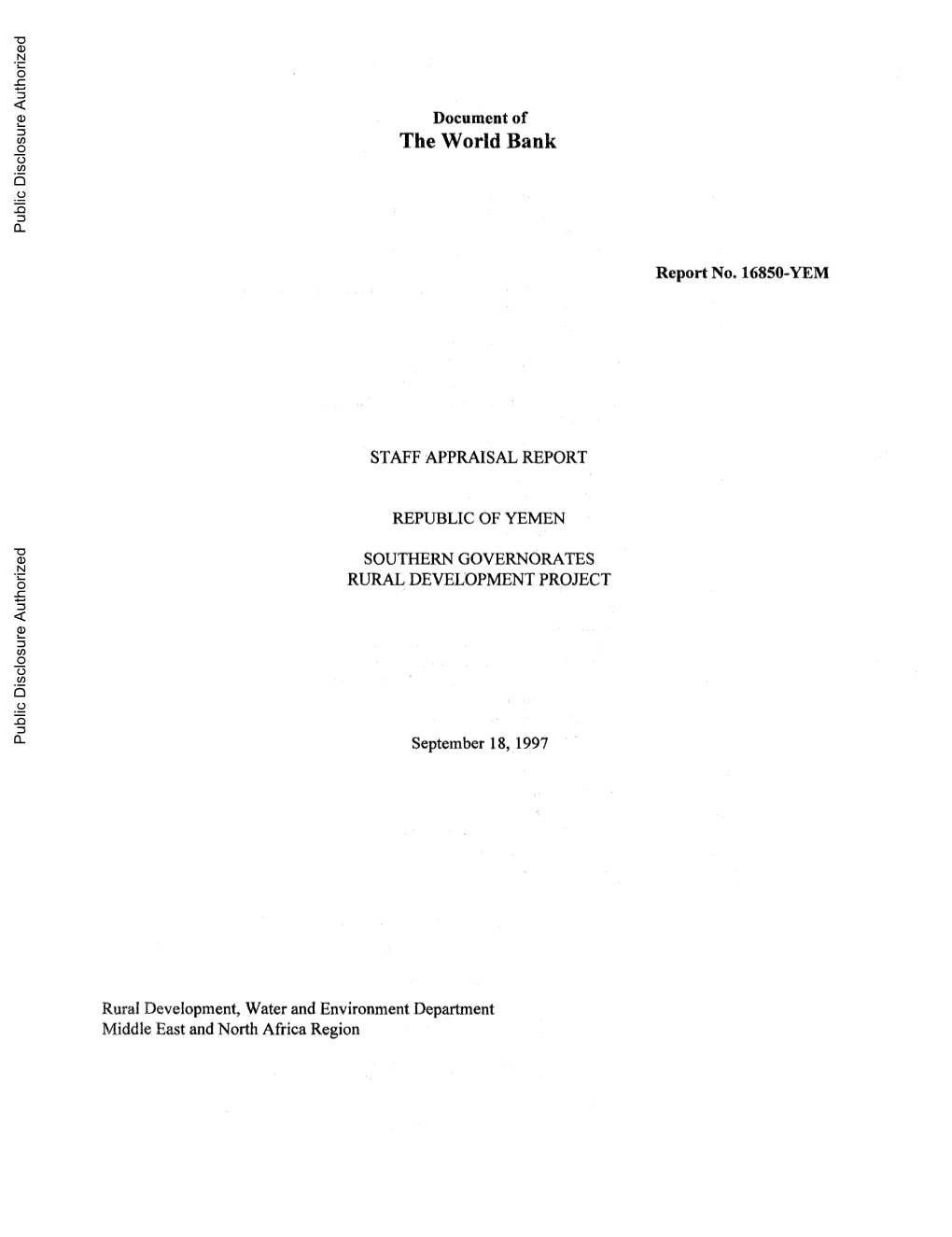 World Bank Document