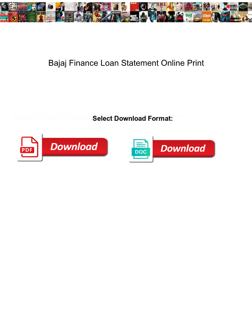 Bajaj Finance Loan Statement Online Print