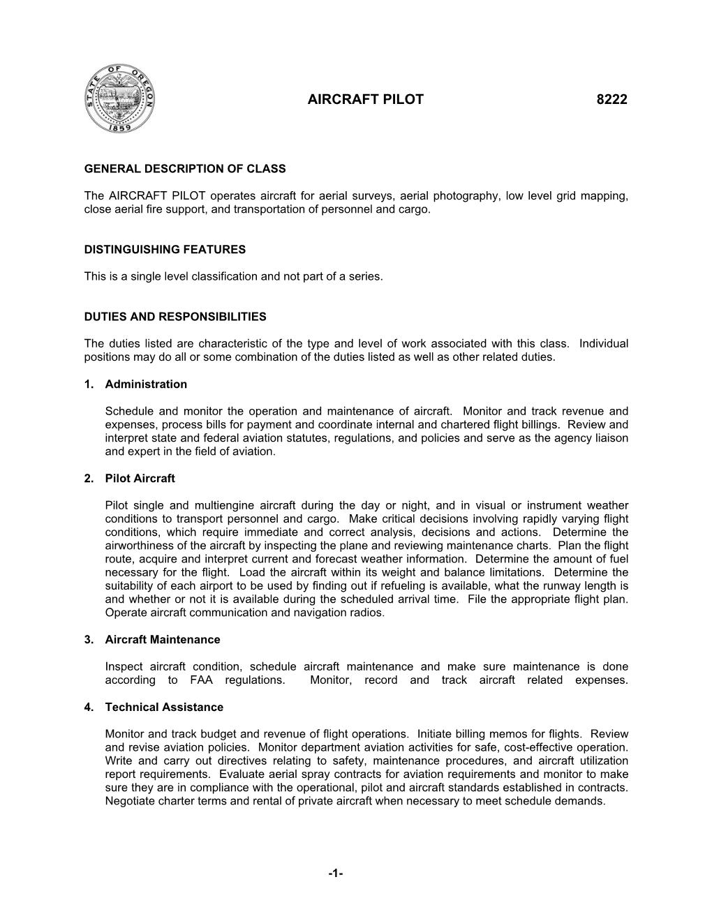 Proposed Position Description Duty Statement Format for Getting Clarity