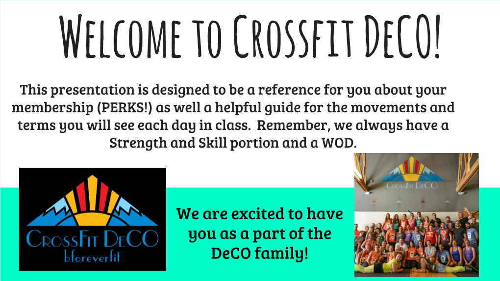 Crossfit Deco!