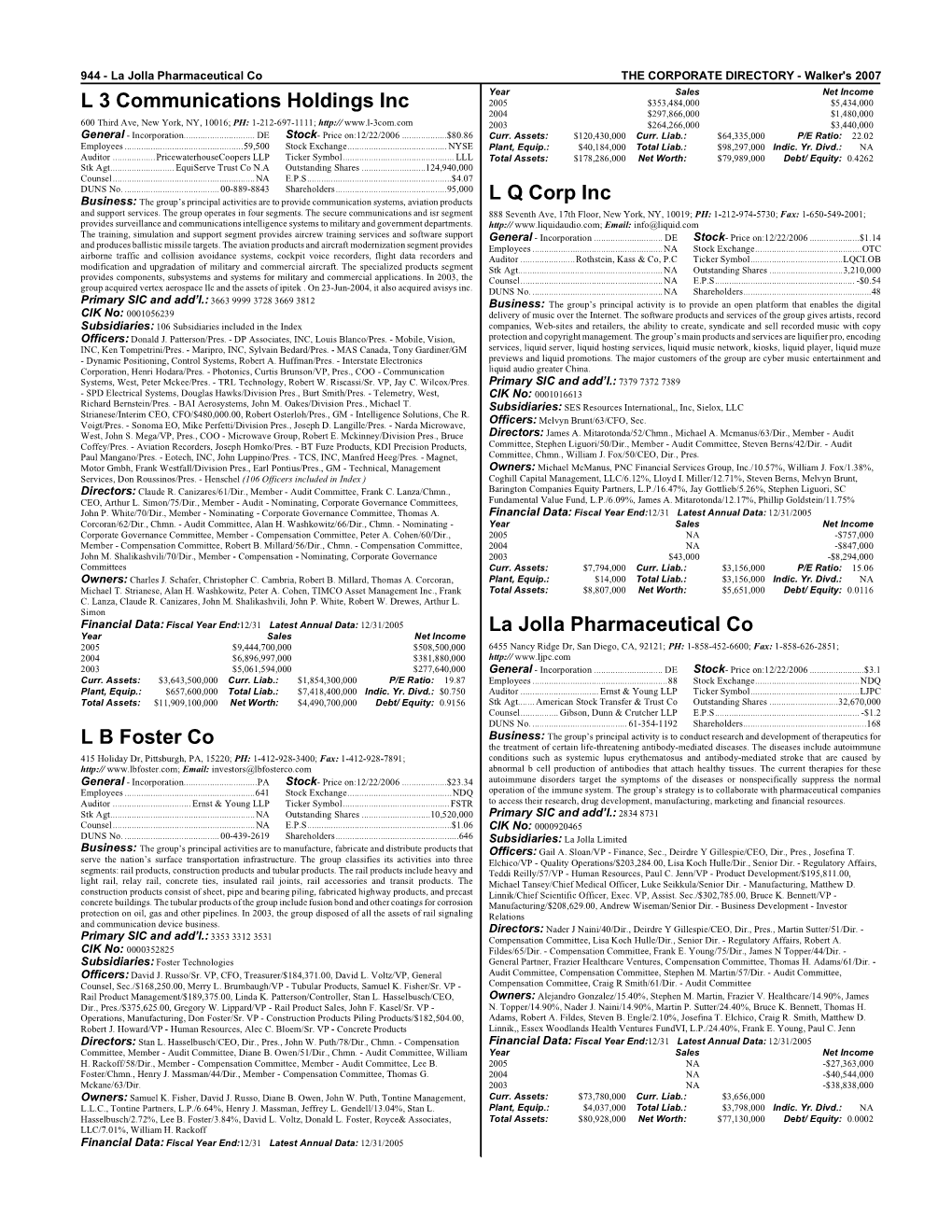 L 3 Communications Holdings