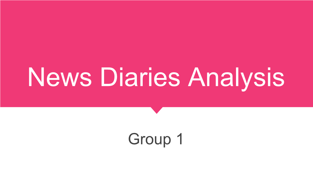 News Diaries Analysis