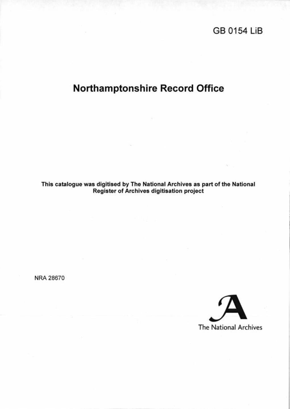 Northamptonshire Record Office