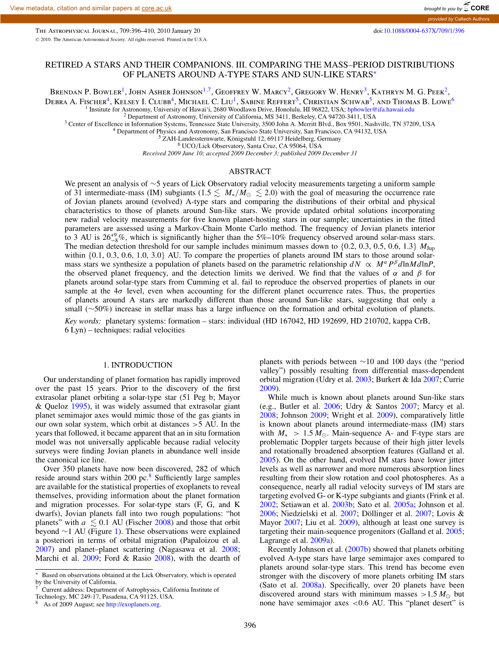 Pdfs) for Each Orbital Parameter Used in and (3) in Cumming Et Al