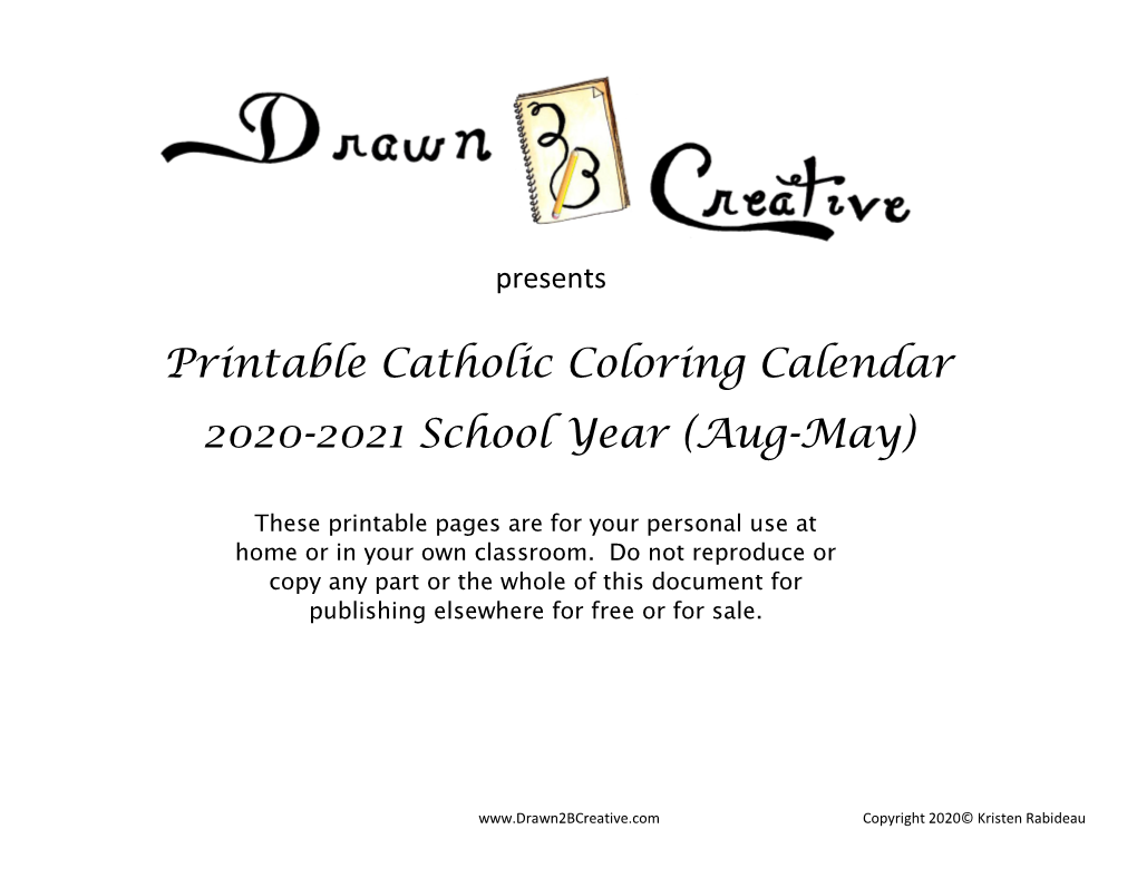 2020-2021 Catholic School-Year Calendar To