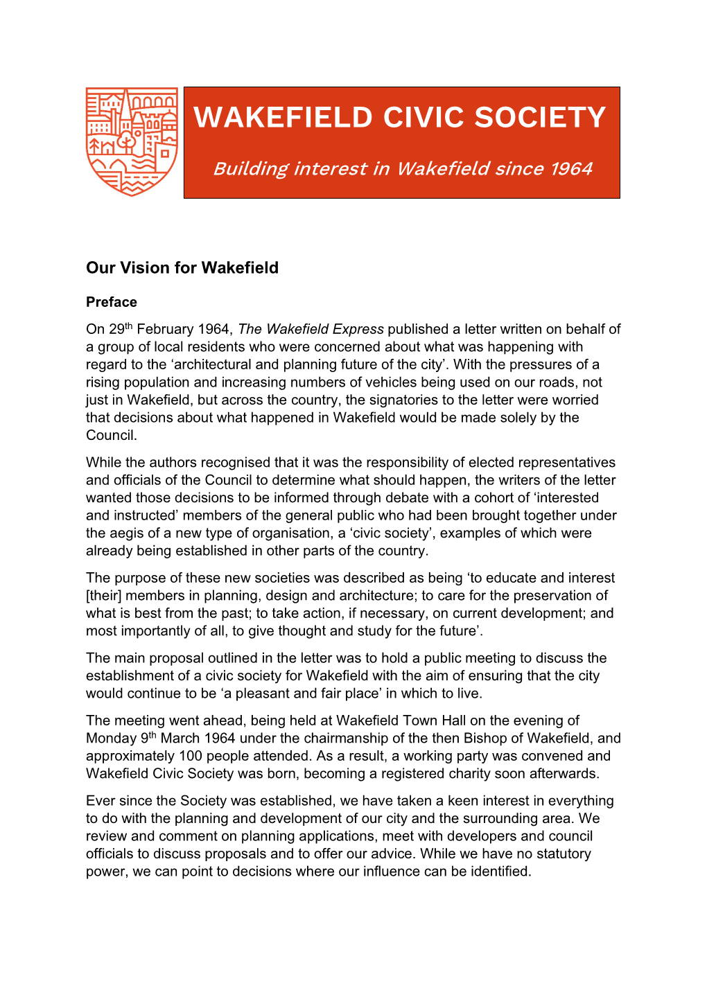 Our Vision for Wakefield
