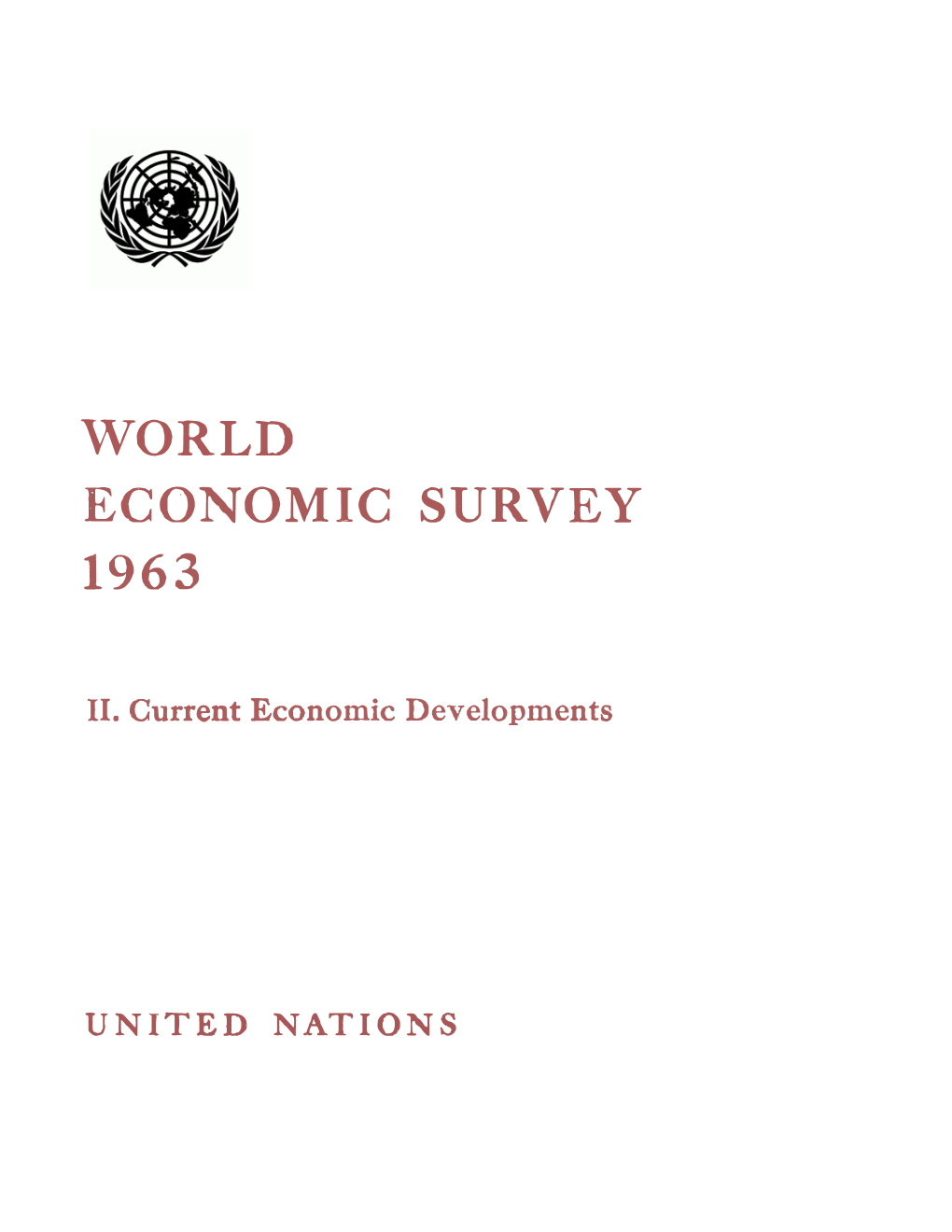 World Economic Survey 1963