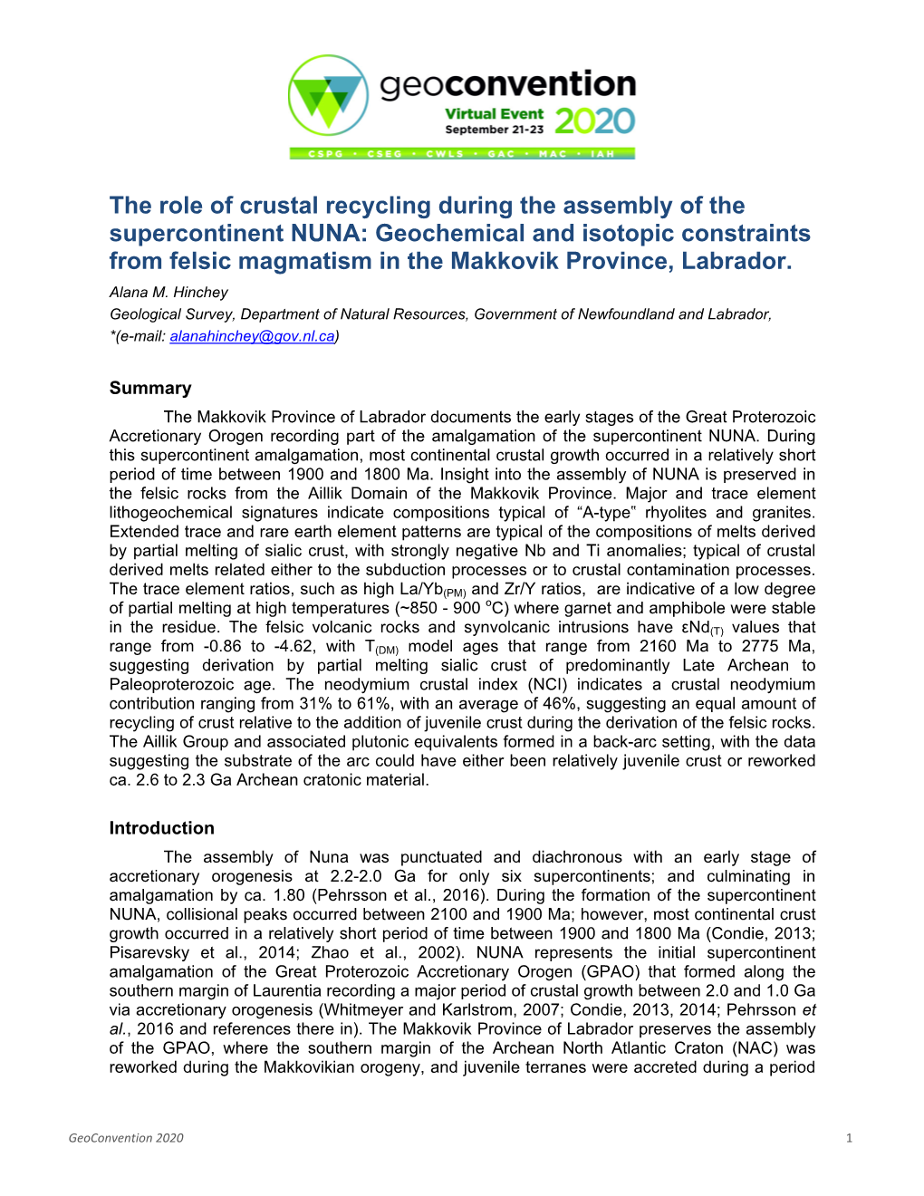 The Role of Crustal Recycling During the Assembly of the Supercontinent