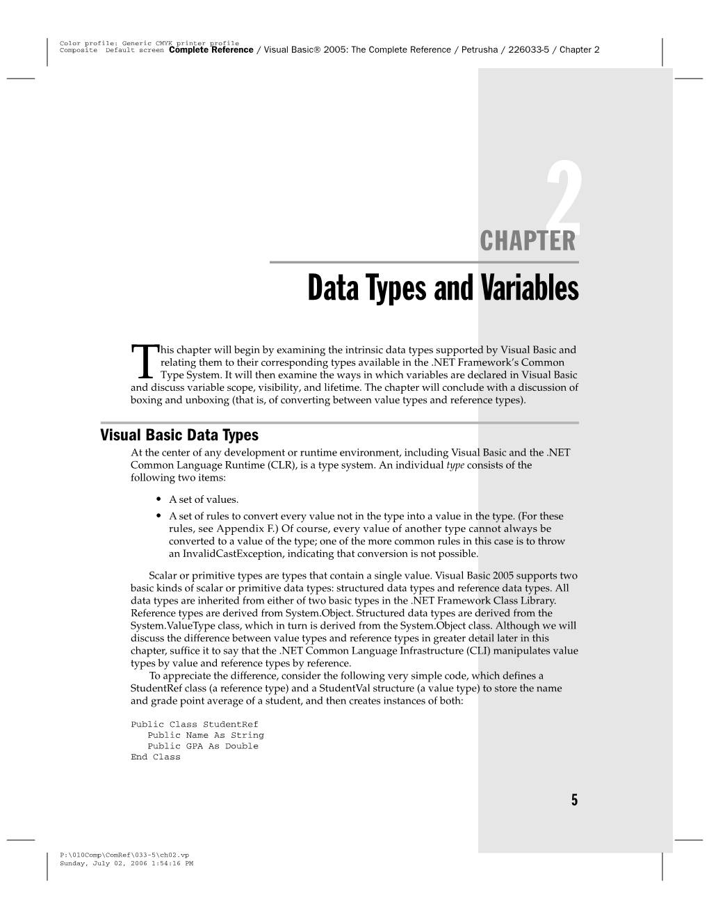 Data Types and Variables