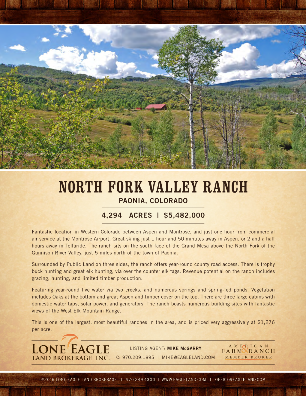 North Fork Valley Ranch Paonia, Colorado