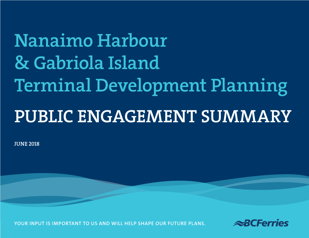 Nanaimo Harbour & Gabriola Island Terminal Development Planning