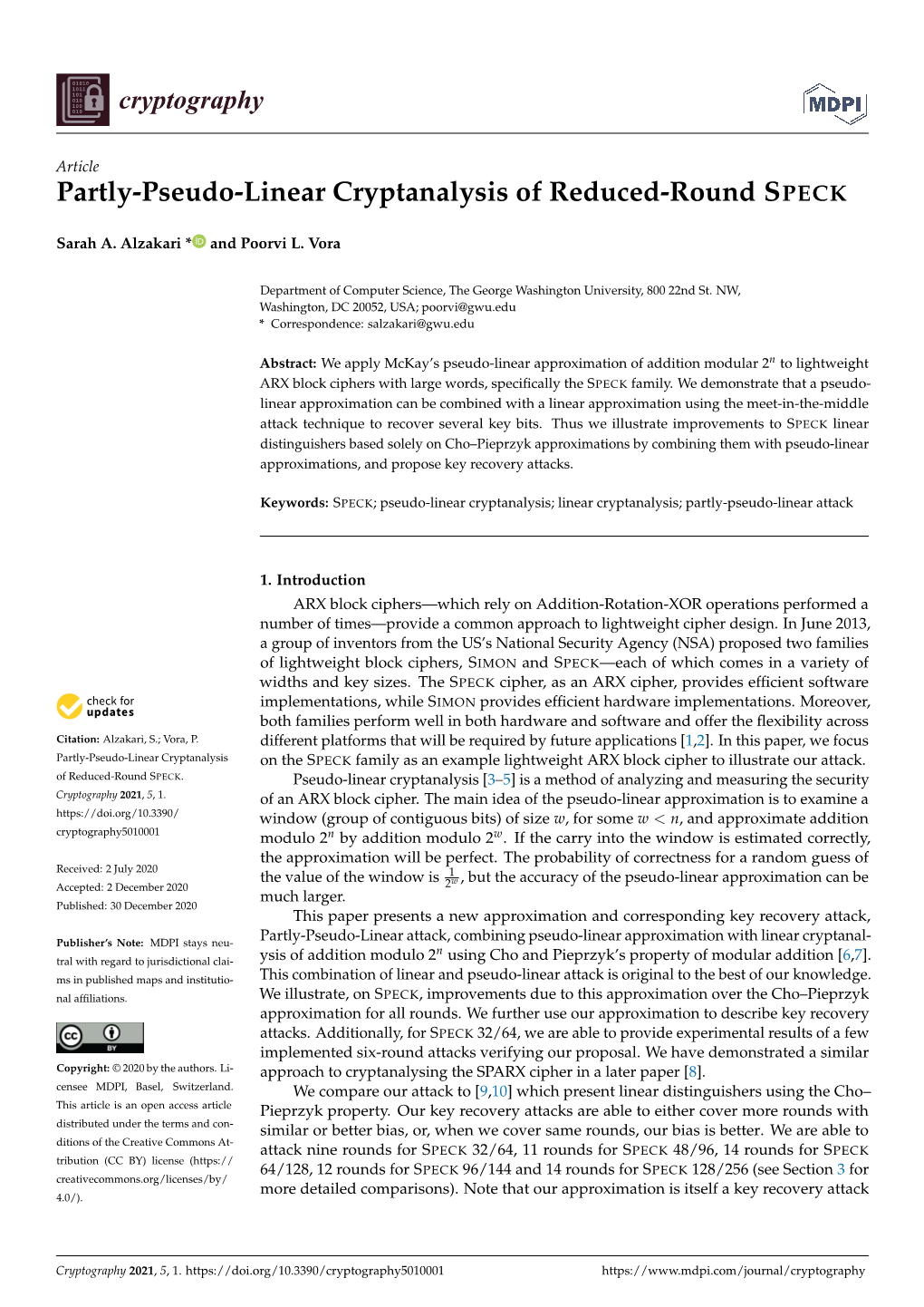 Partly-Pseudo-Linear Cryptanalysis of Reduced-Round SPECK