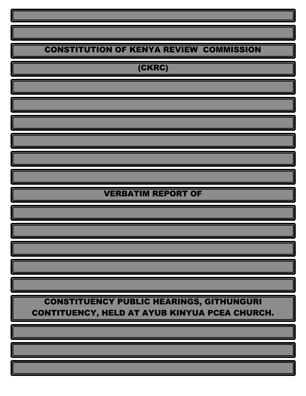 Constitution of Kenya Review Commission