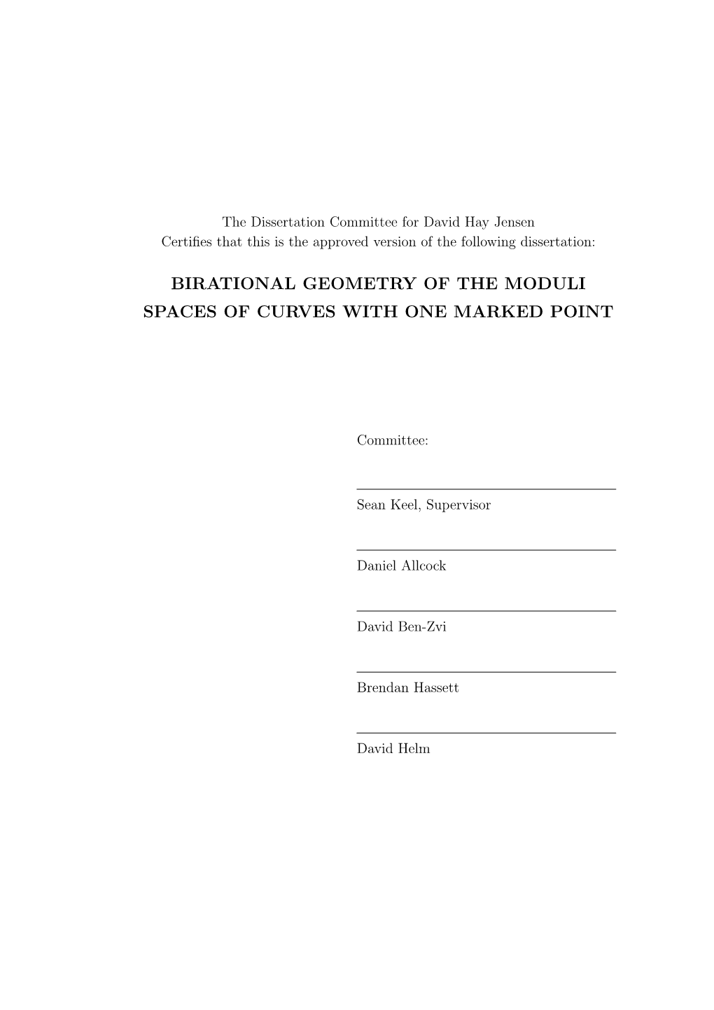 Birational Geometry of the Moduli Spaces of Curves with One Marked Point