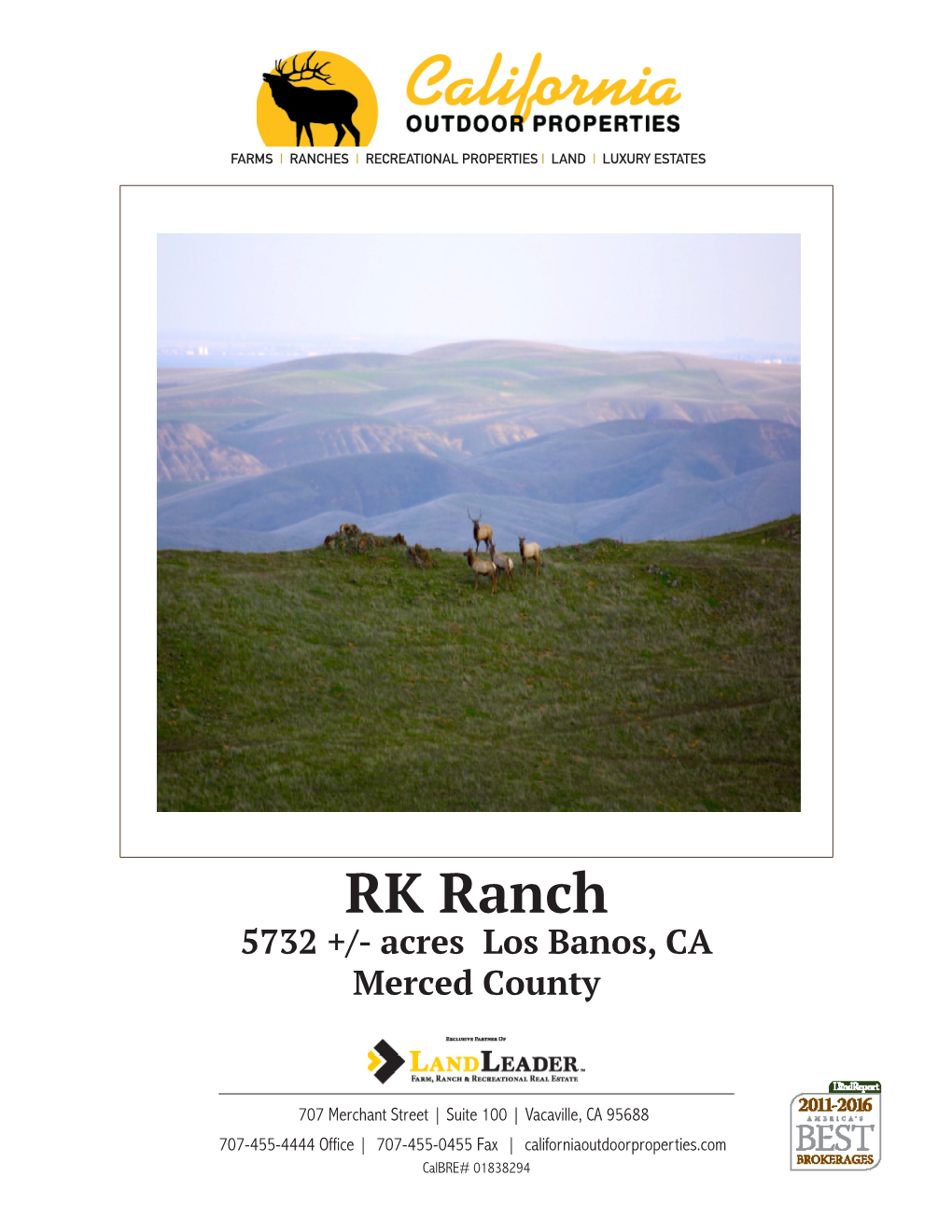 RK Ranch 5732 +/- Acres Los Banos, CA Merced County