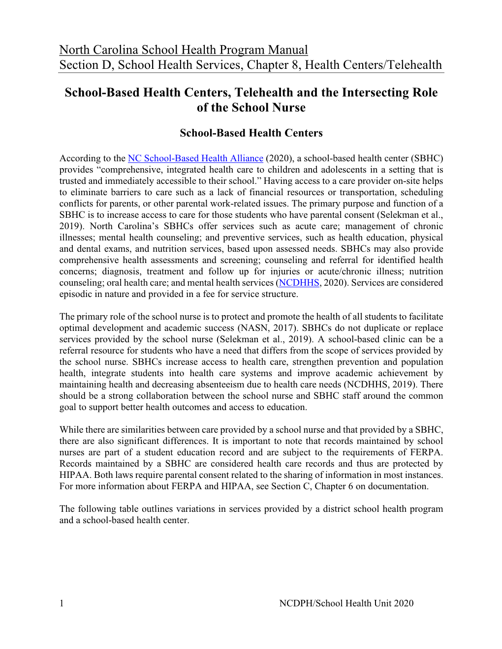 Collaboration with Health Centers/Telehealth