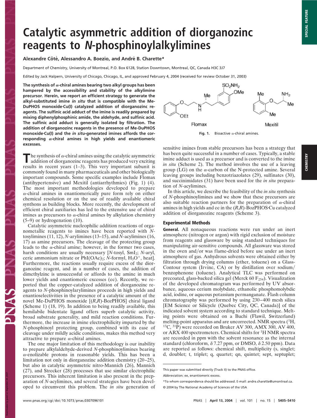 Catalytic Asymmetric Addition of Diorganozinc Reagents to N