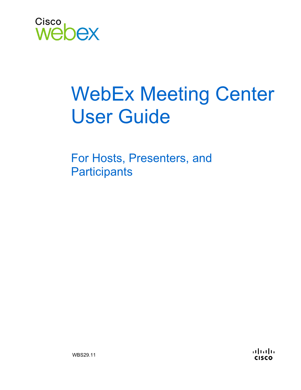 Webex Meeting Center User Guide