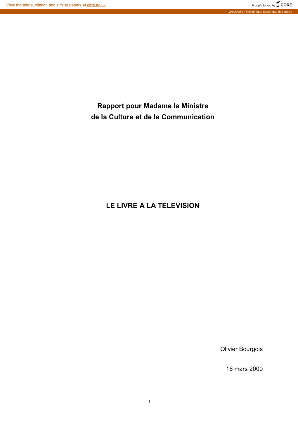 Le Livre À La Télévision