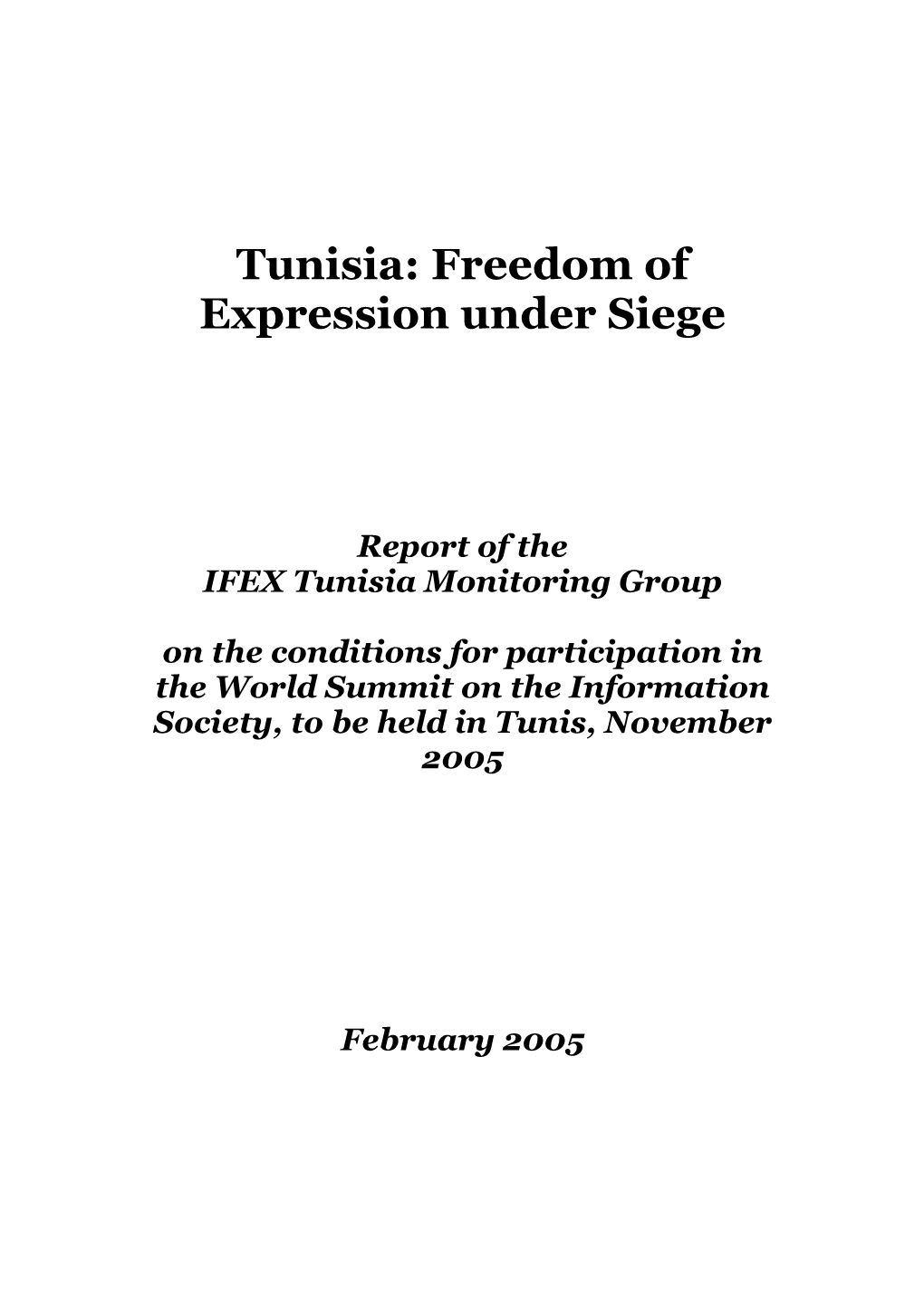 Tunisia: Freedom of Expression Under Siege