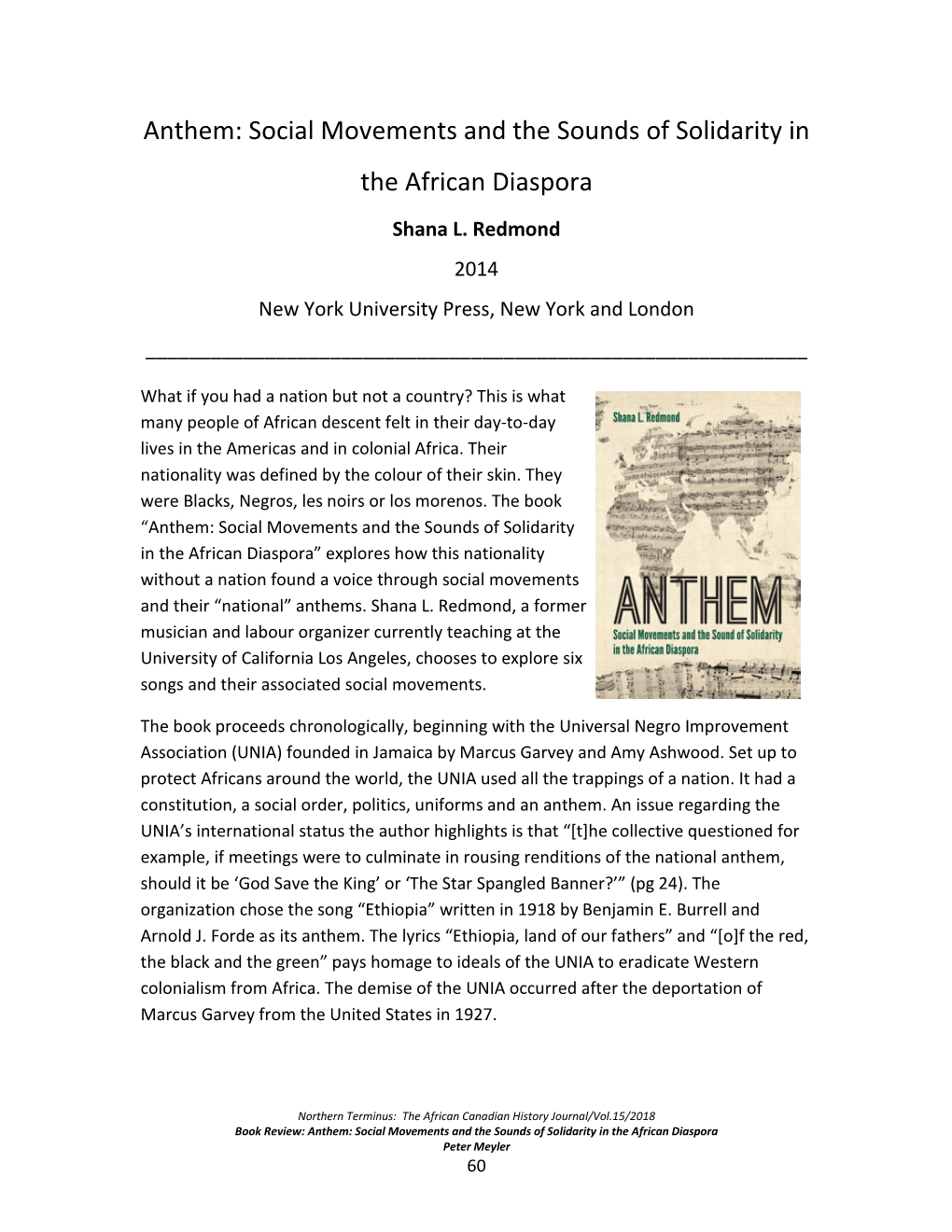 Anthem: Social Movements and the Sounds of Solidarity in the African Diaspora