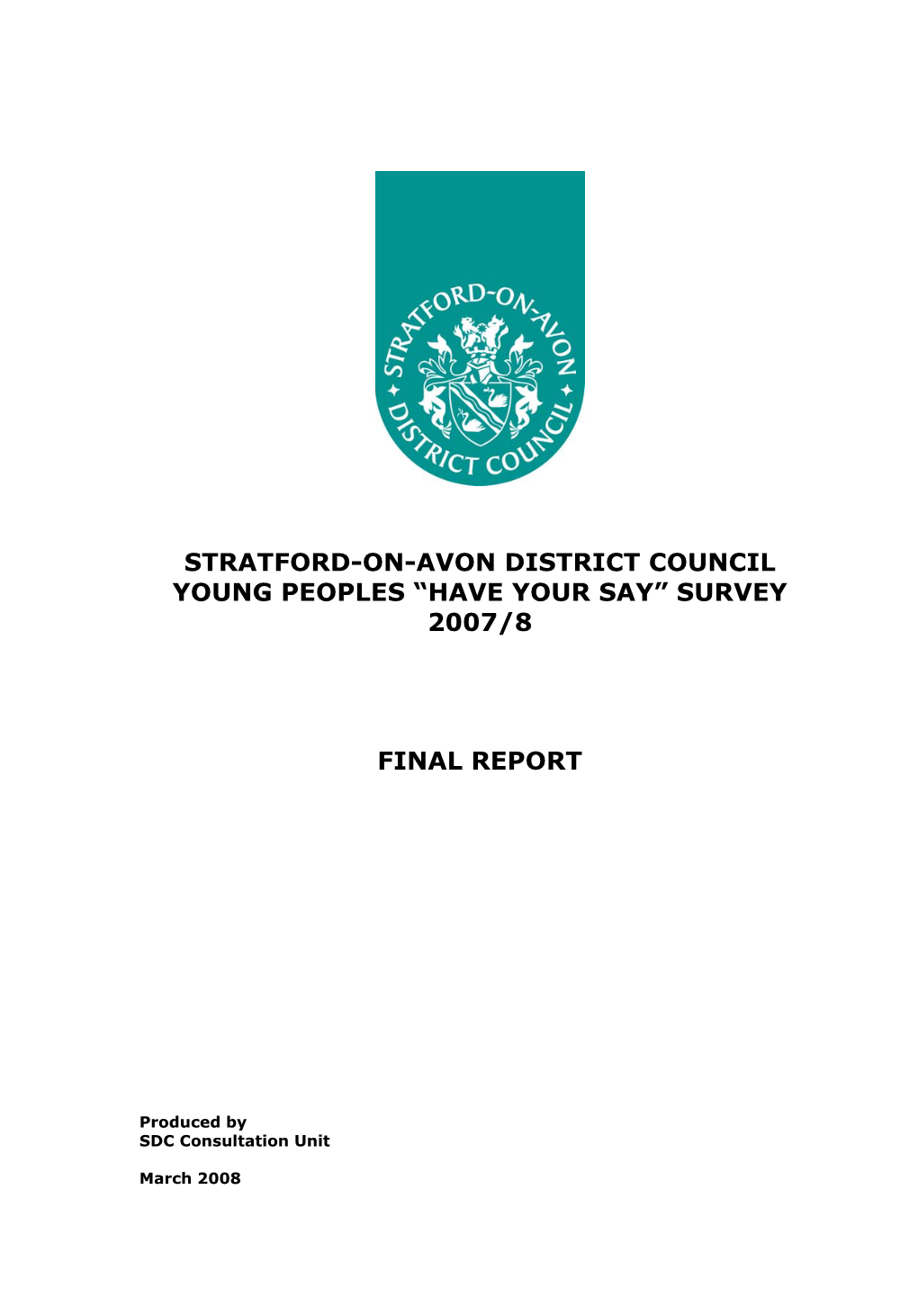 2008 Young People Have Your Say Survey