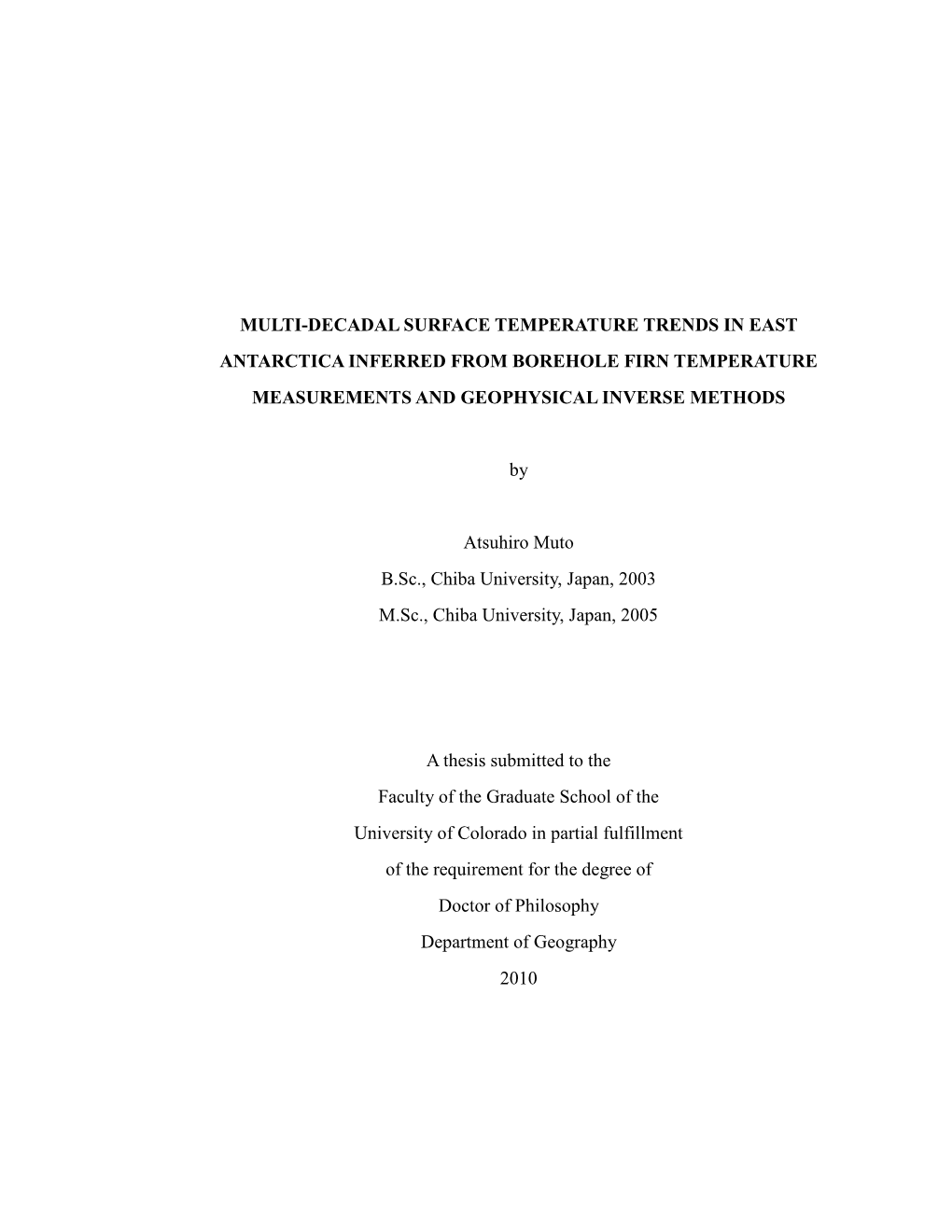 Multi-Decadal Surface Temperature Trends in East