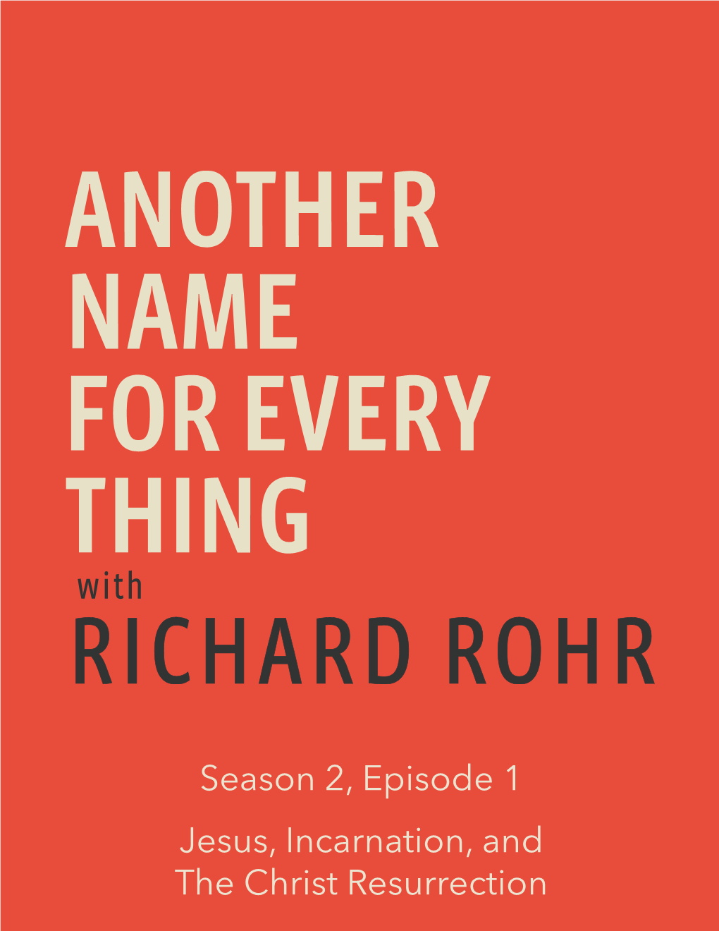 Season 2, Episode 1 Jesus, Incarnation, and the Christ Resurrection Paul Swanson: Welcome to Season Two of Another Name for Every Thing