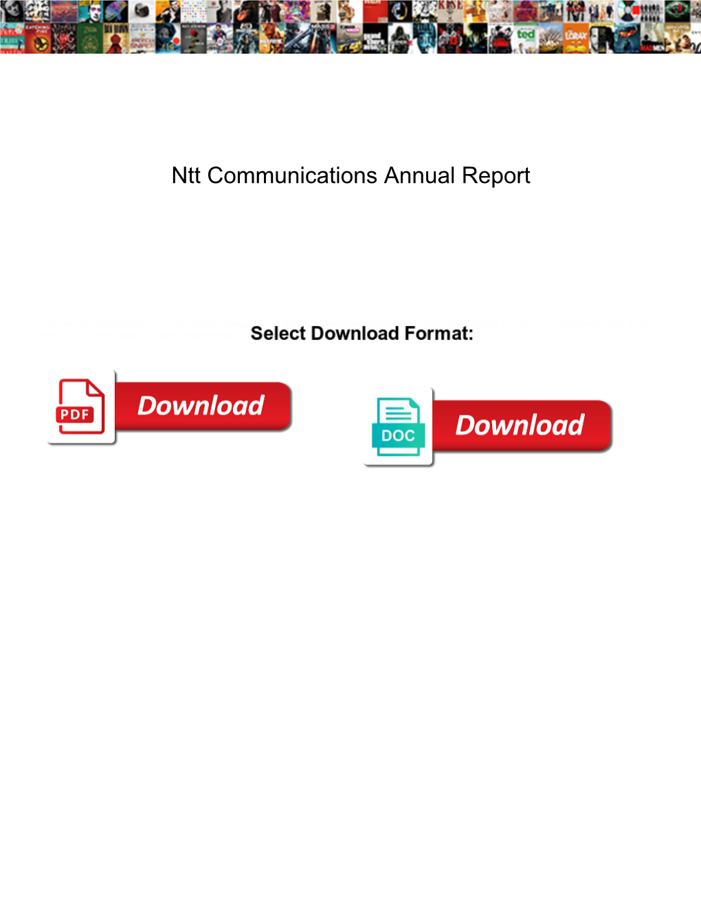 Ntt Communications Annual Report