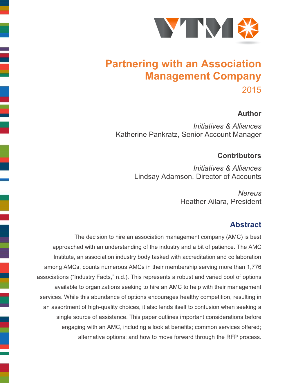 Partnering with an Association Management Company 2015