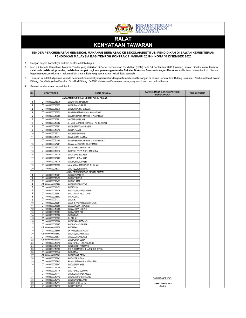 Ralat Kenyataan Tawaran