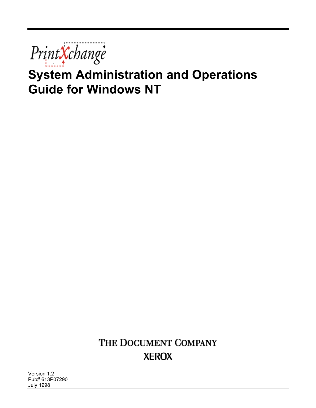 Print Xchange System Administration and Operations Guide for Windows NT (PDF, 3.8