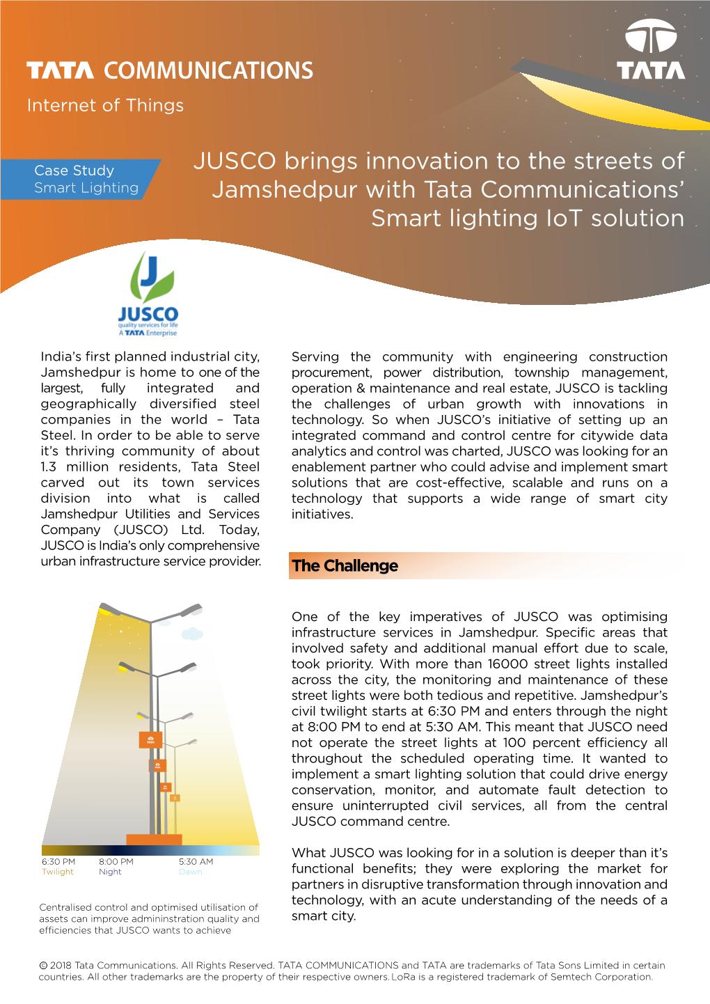 Tata Communications Iot Smart Lighting JUSCO Case Study V5