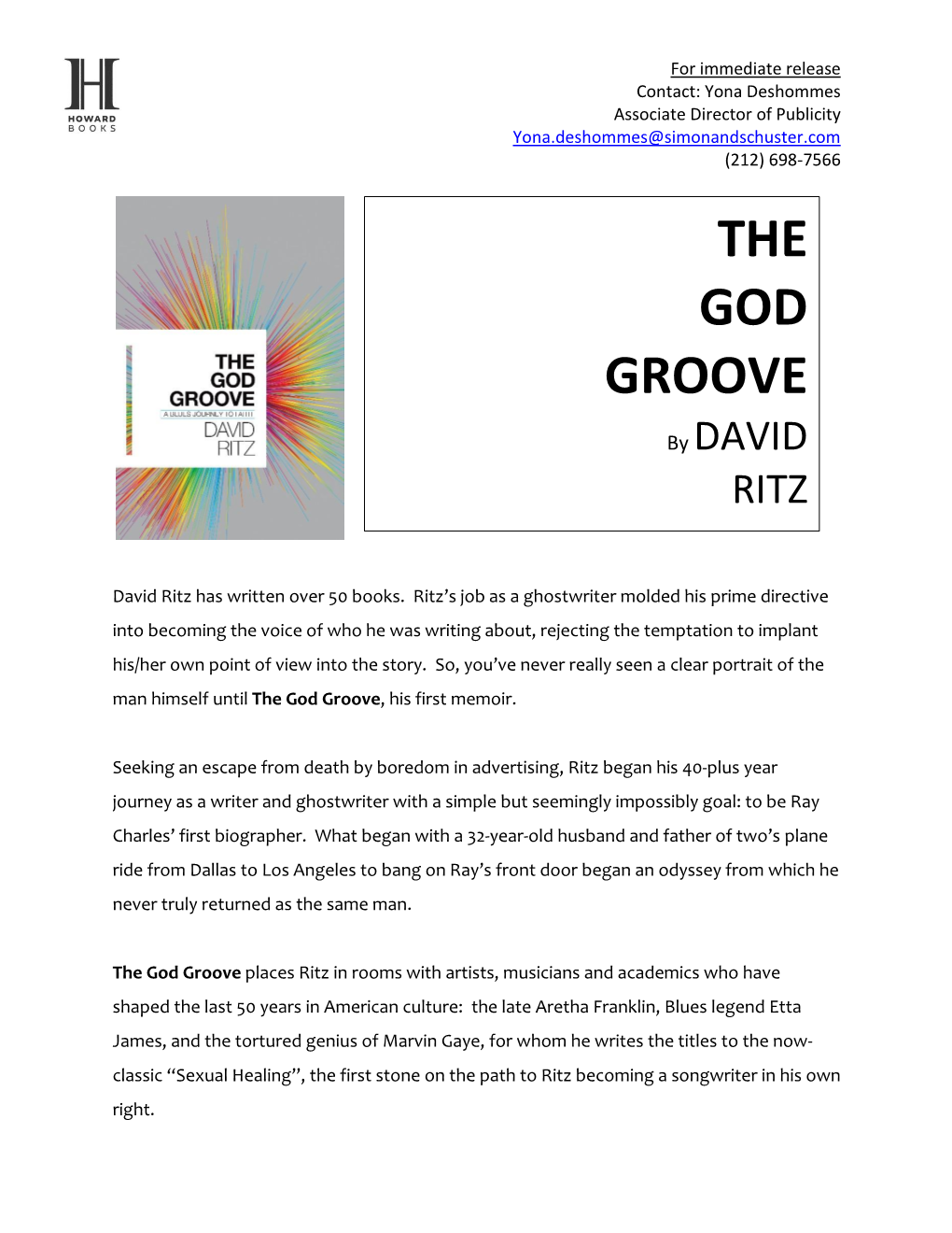 THE GOD GROOVE by DAVID RITZ