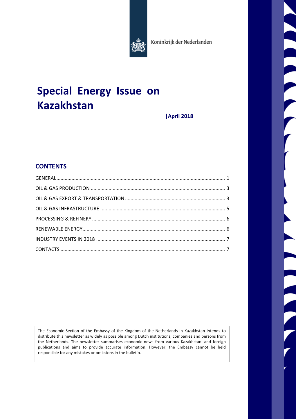 Special Energy Issue on Kazakhstan |April 2018