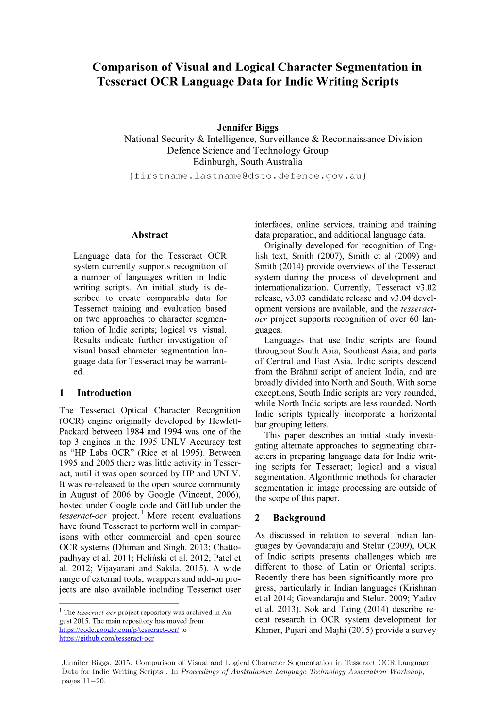 Comparison of Visual and Logical Character Segmentation in Tesseract OCR Language Data for Indic Writing Scripts