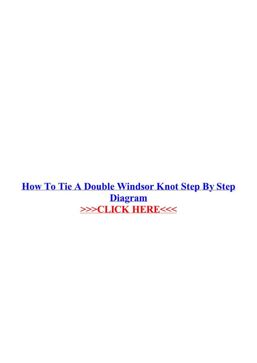 How to Tie a Double Windsor Knot Step by Step Diagram