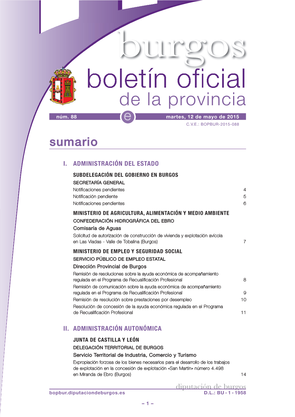 BOPBUR-2015-088 Sumario