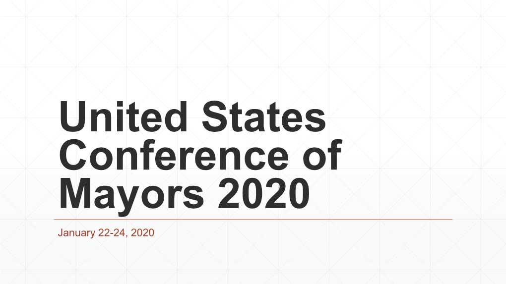 United States Conference of Mayors 2020 Report.Pdf