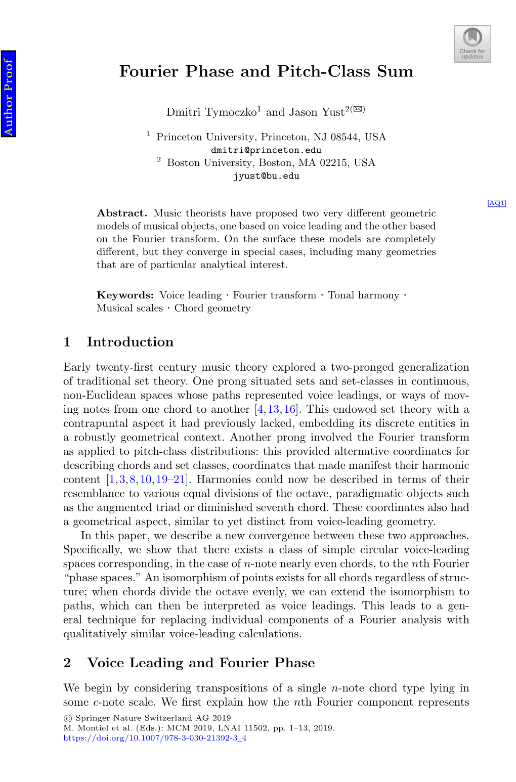 Fourier Phase and Pitch-Class Sum