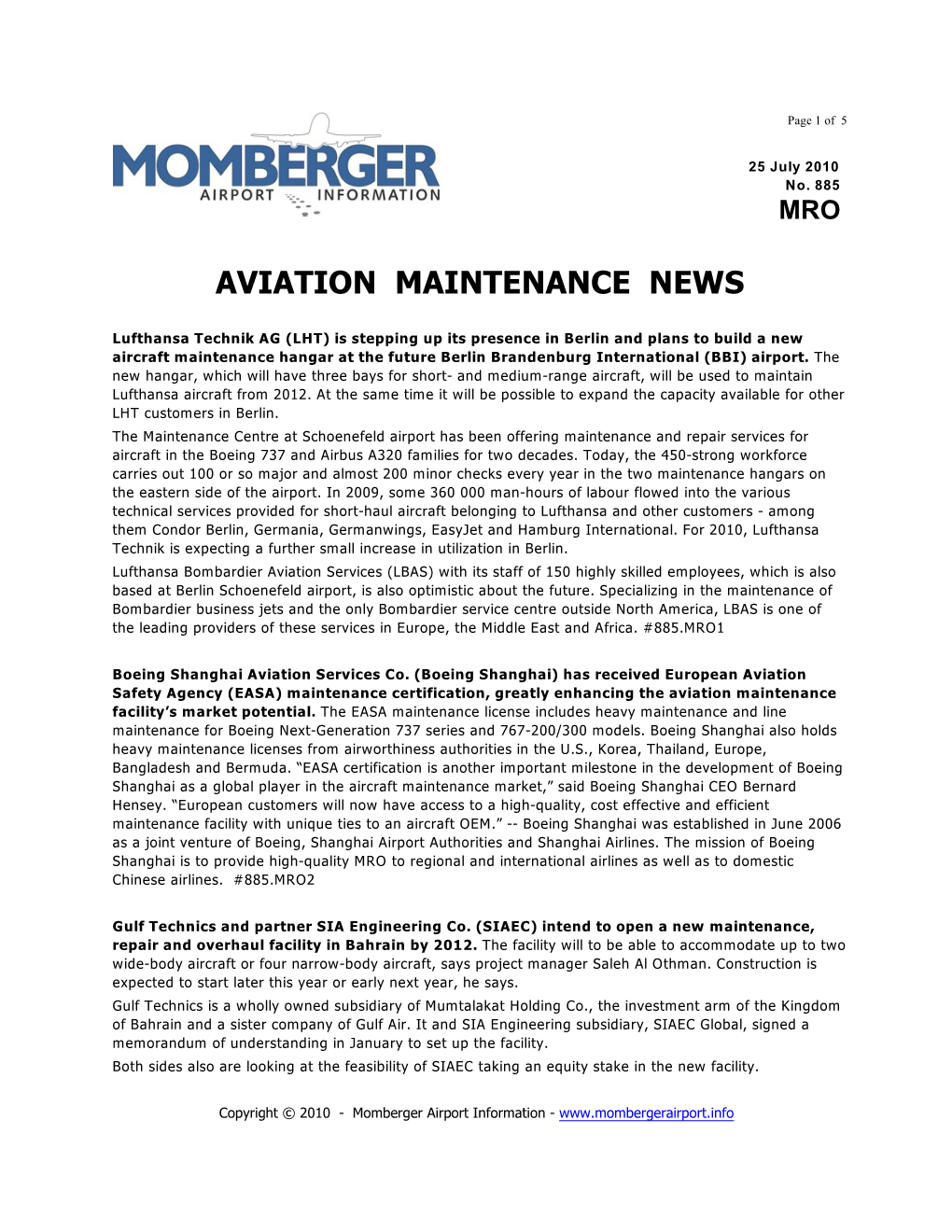 Aviation Maintenance News