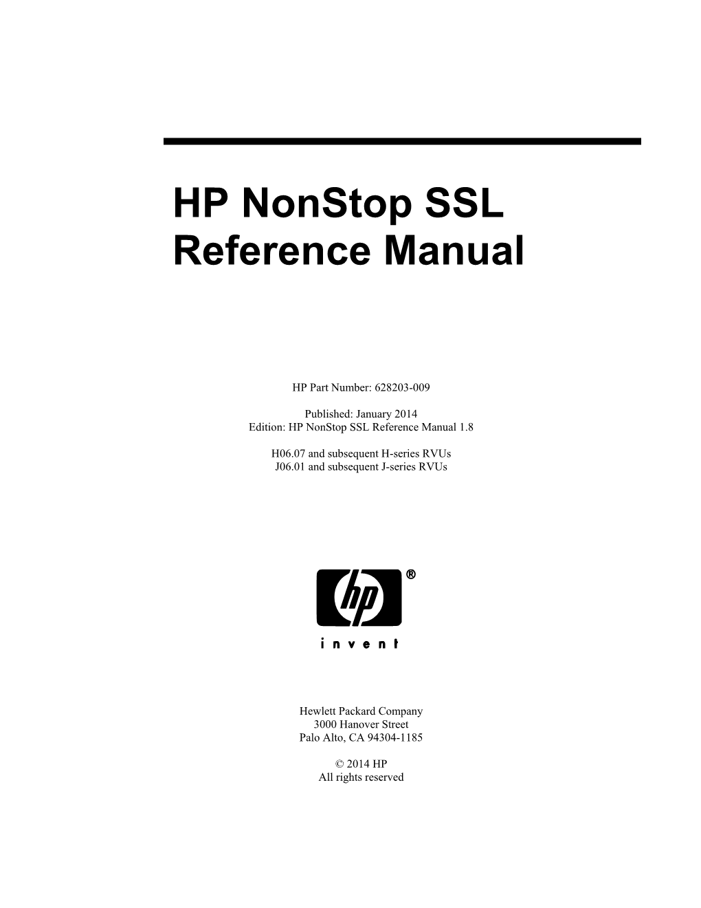 SSL Reference Manual