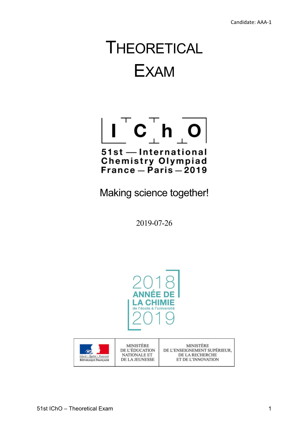 Theoretical Problem Icho 2019