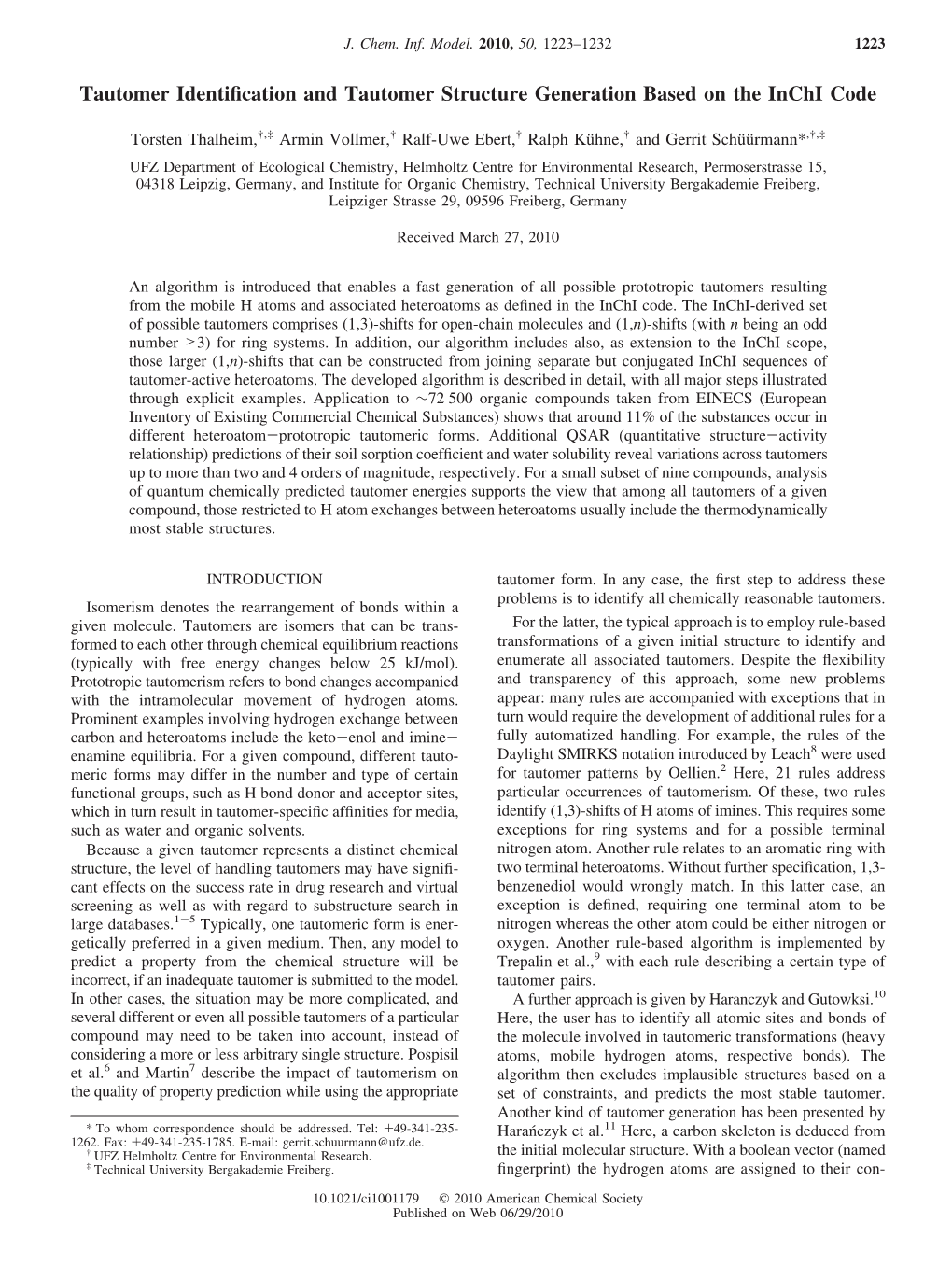 Tautomer Identification and Tautomer Structure Generation Based on The