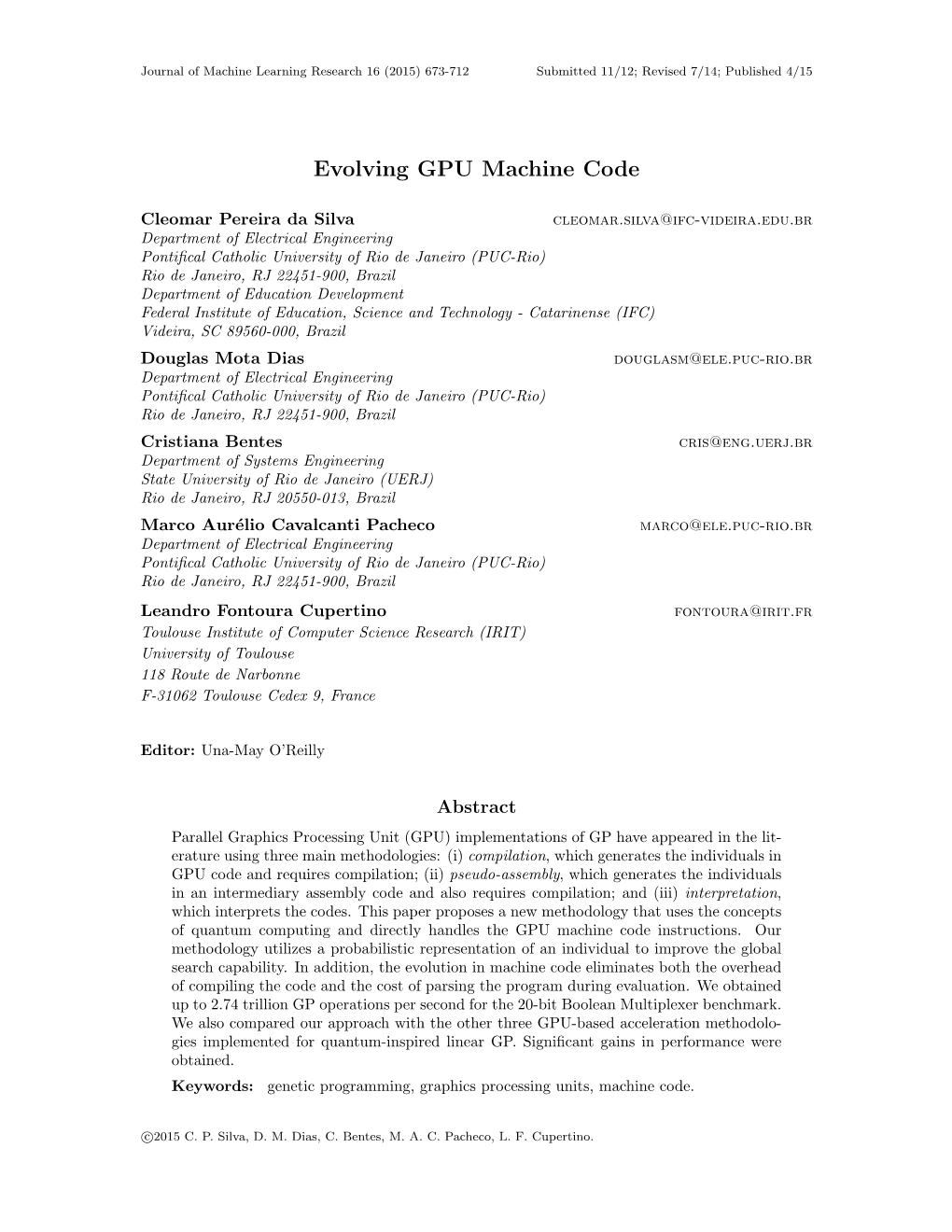 Evolving GPU Machine Code