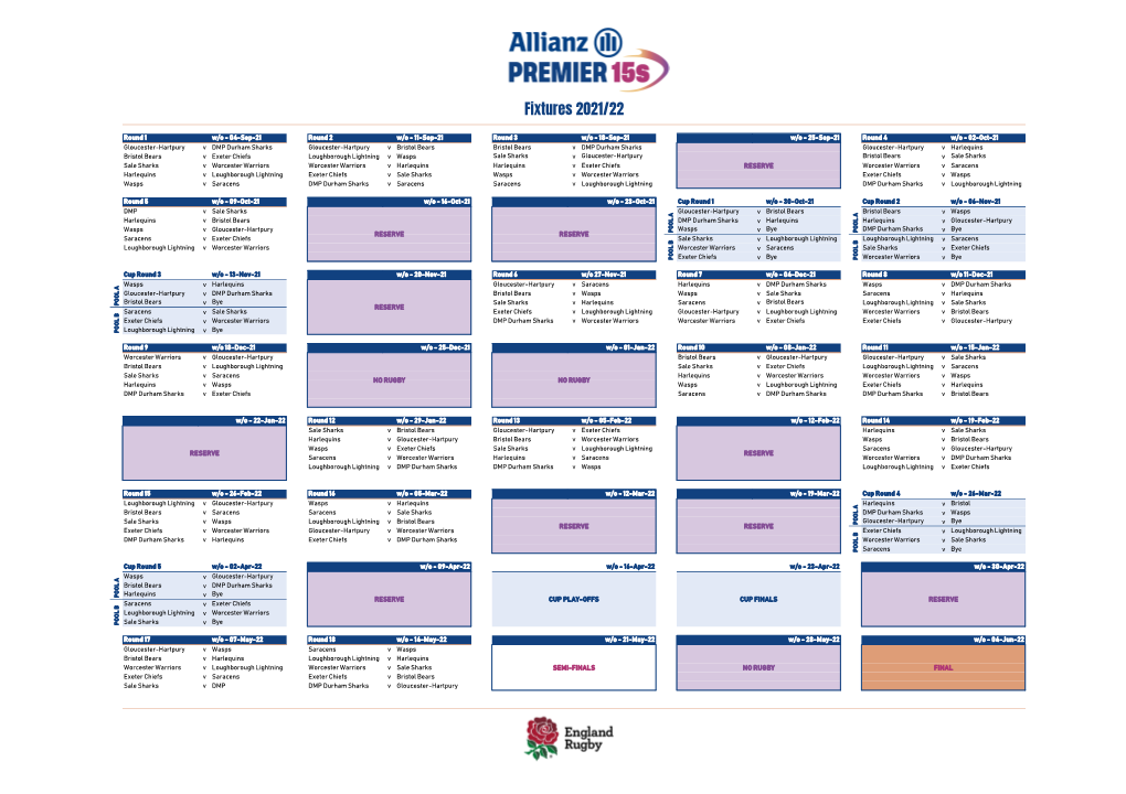 Fixtures 2021/22