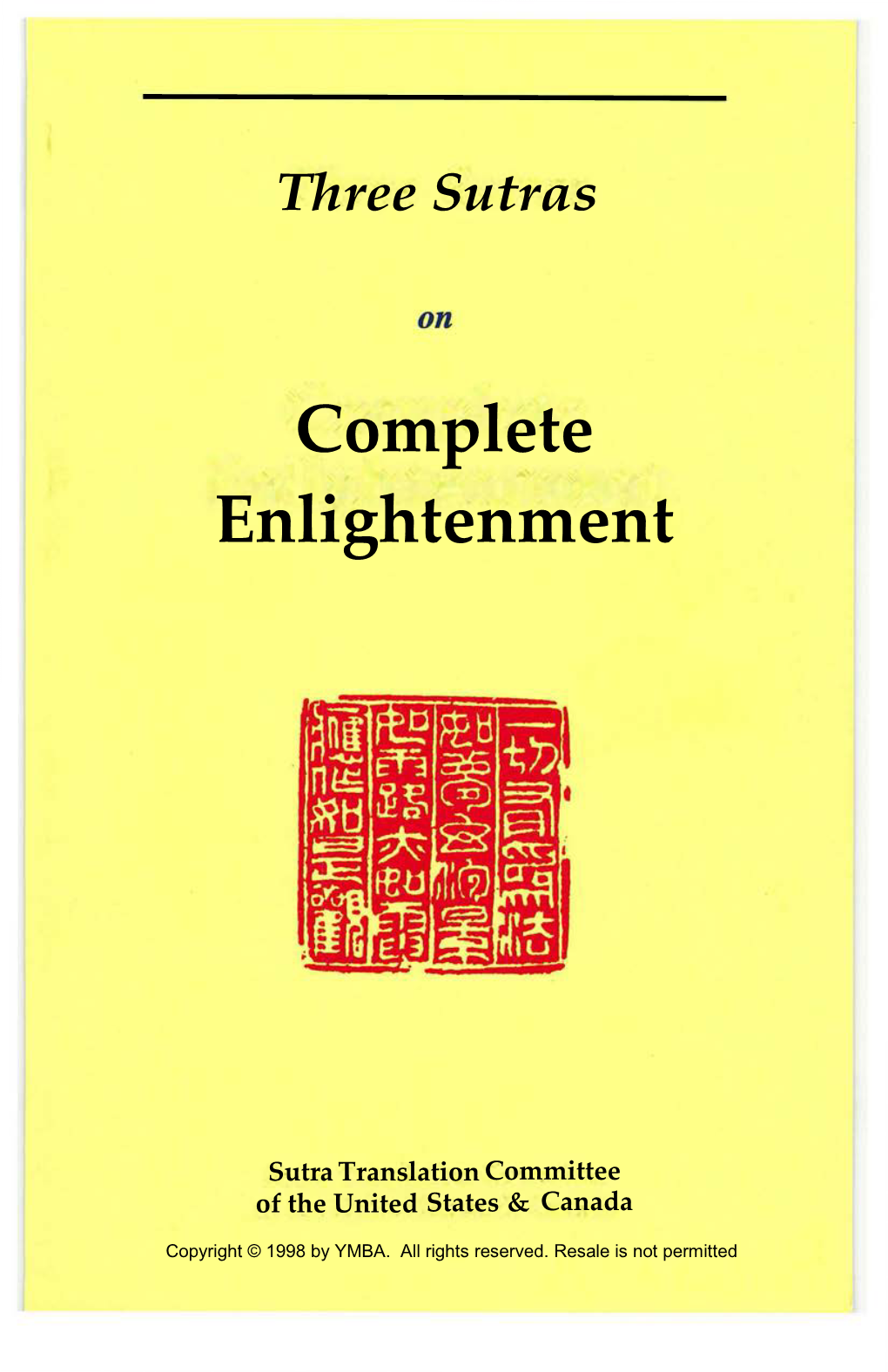 Three Sutras on Complete Enlightenment 19