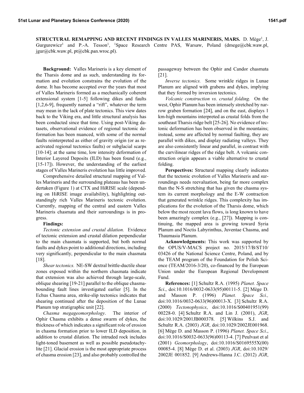 Structural Remapping and Recent Findings in Valles Marineris, Mars