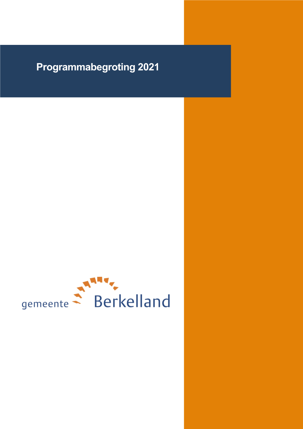 Programmabegroting 2021